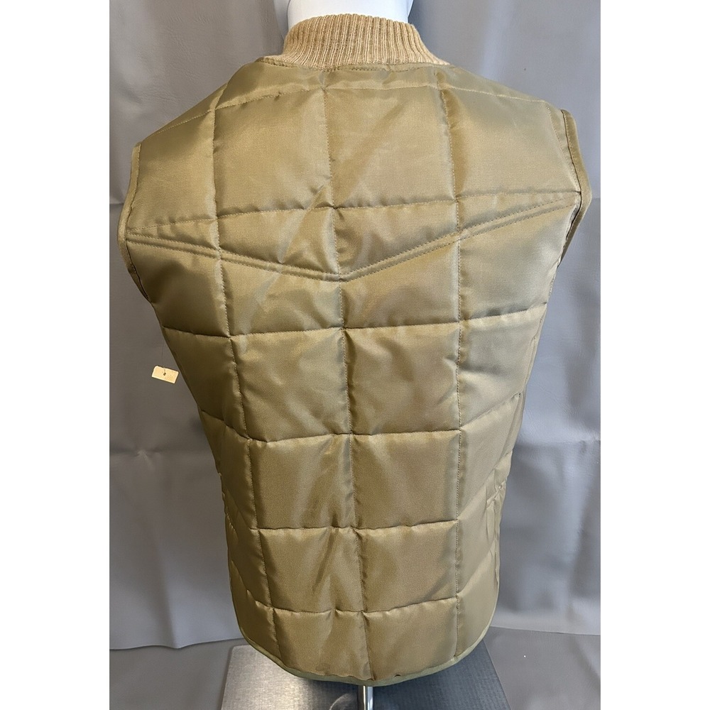 Vintage Dacron Hollofil 808 Tan Insulated Vest Size Small NOS NWT USA Made - Picture 2 of 12